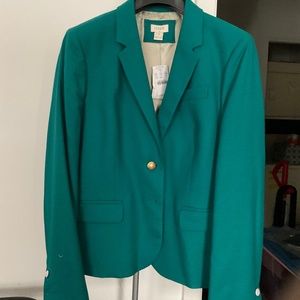 J. Crew jade green blazer jacket, size 8 NEW